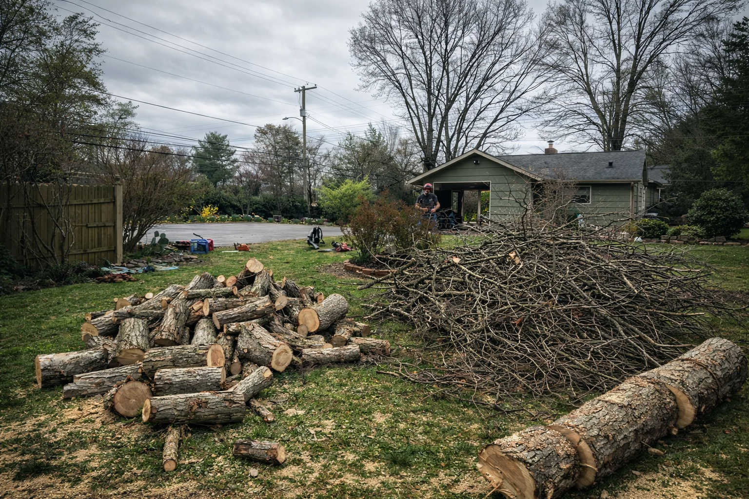 Land clearing work in progress